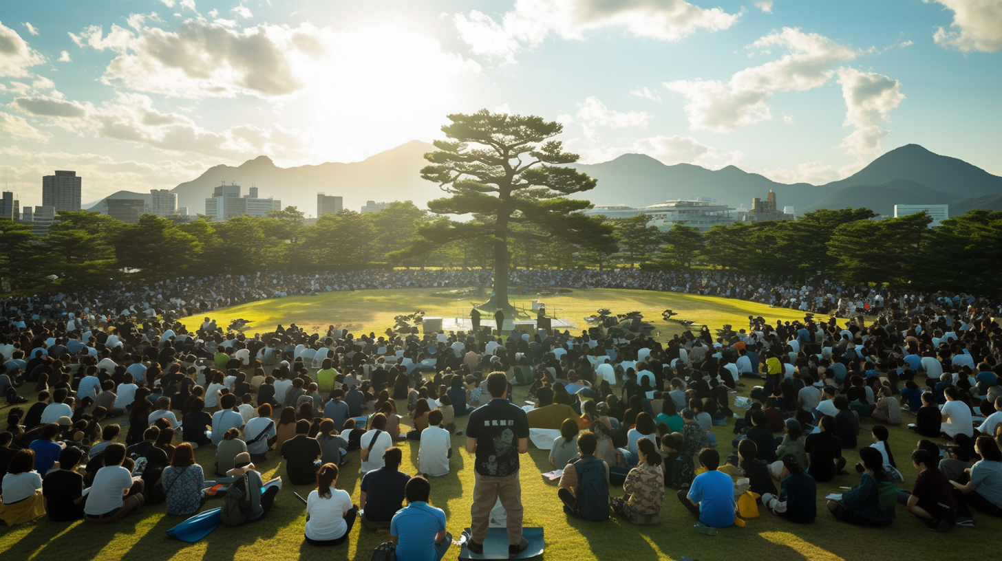 世界の大学生などが日本で核兵器について考える
