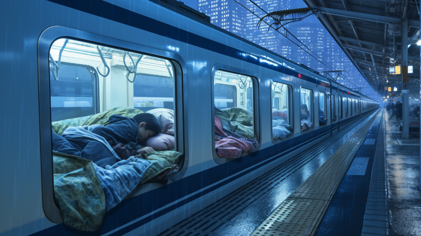 台風10号　東京駅などで700人が新幹線に泊まった
