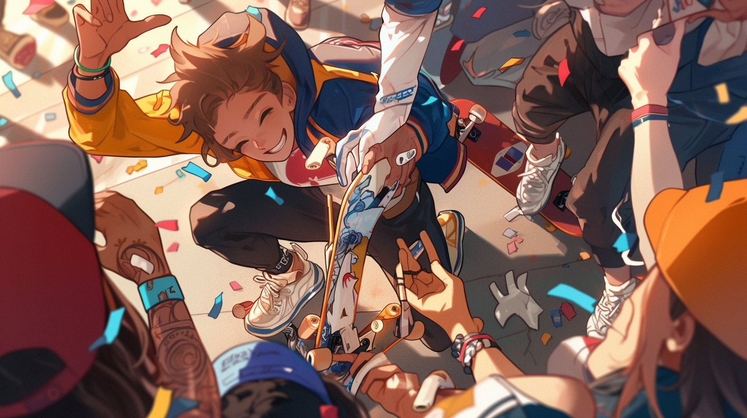 スケートボード　金メダルの吉沢選手などがファンと交流
